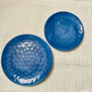 Better Homes & Gardens Set of 8 Blue melamine Plates